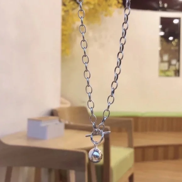 20” NEW 925 STERLING SILVER ROUND BEAD NECKLACE, NICE NECKLACE, CUTE NECKLACE - Picture 4 of 6